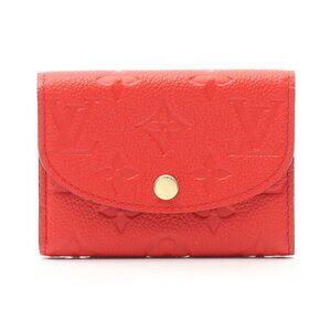 Louis Vuitton Porte Monnaie Wallet Rosari Empreinte Leather Red